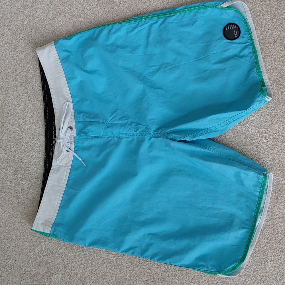 O'Neill retrofreak surf shorts, aqua, sz 34